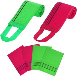 Guantes y Toallas Exfoliantes Coreanas Kit de 6 Piezas Cuerpo