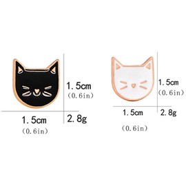 Cat Enamel Pin Cat Lapel Pins Charm Couple Brooch Pins for Party Graduation