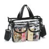 Clear pvc cosmetic bags with removable and adjustable shoulder strap,