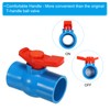 PATIKIL 50mm ID Ball Valve, Pack of 2, PVC Socket