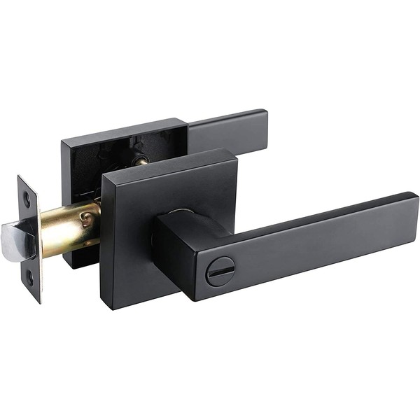 Brotima Privacy Door Lever with Lock, Keyless Interior Door Handle,