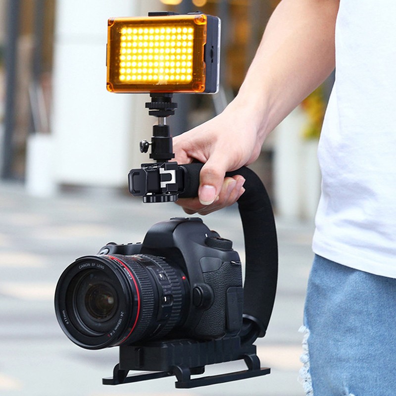 PULUZ U C Shape Video Action Stabilizing Handle Grip ABS