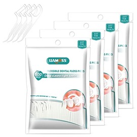 Juego de 400 unidades para el cuidado bucal familiar: los palitos de hilo dental de LIAMOSS vienen en un paquete portátil y resellable. Juego de 400 palitos de hilo dental de lujo para sus di
