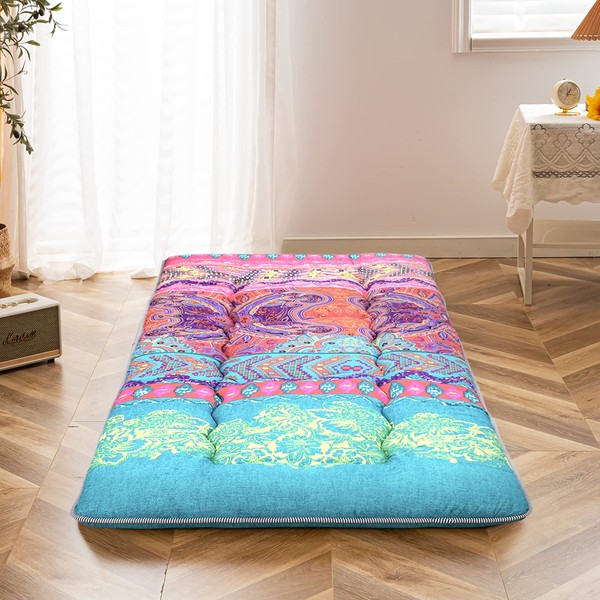 MAXYOYO Cot Mattress Bohemian Floor Bed, Japanese Floor Mattress Futon