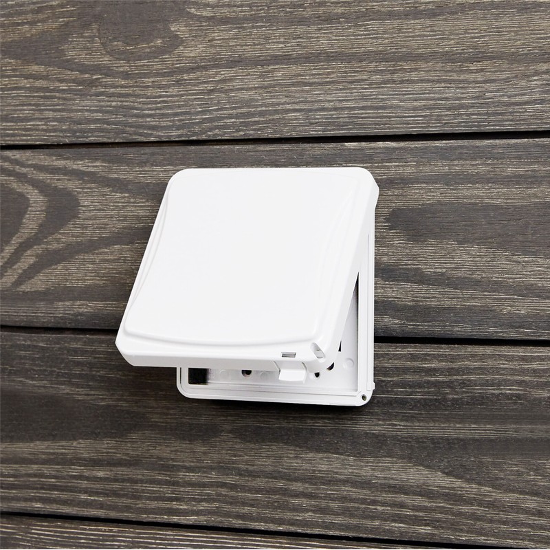 TayMac MM1410W 55-in-1 Configurations 2-Gang Vertical Weatherproof Plastic Flat Cover,