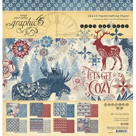 Graphic 45 Collection Pack 12"X12" Let's Get Cozy