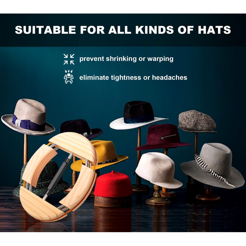 Hat Stretcher 4 Way, Hat Stretcher for Fitted Hats Size