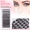 Lashes Cluster 72 Pcs Individual Lashes D Curl 8-16 mm