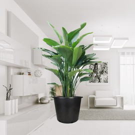 mitoharet 5-Pack 25 Gallon Round Premium Nursery Pot Plant Flower Seedling Container Garden Planter Pots for Indoor Outdoor Plants Flower Vegetables Black (25 Gallon)