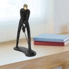 Golfer Sculpture Gold Head Hand Crafted Abstract Resin Golfer Ornament