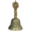 Purpledip Bell Metal Tribhu Handheld Ringing Bell Gahnta with Dorje