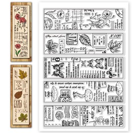 CHGCRAFT Vintage Bookmarks Silicone Clear Stamps Transparent Stamp for DIY Scrapbooking Photo Album Decorative Cards Making Stamps for Holiday Card Making Album Crafts