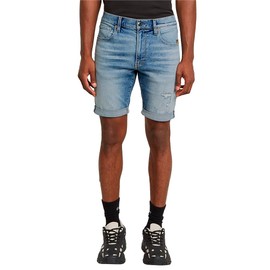 G-STAR 3301 Slim Denim Shorts Shorts Men's , Blue (Vintage Blue Stream Destroyed D10481-d760-h071) , 34W