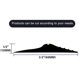 ToLanbbt 16.5Ft/5M Universal Garage Threshold Seal Strip with 300ml Black Sealants/Adhesives, Garage Door Bottom Weatherproof Strip Rubber DIY Weather Stripping Replacement(Black)