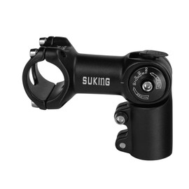 CYSKY Adjustable Stem 31.8 60 mm/80 mm/93 mm 0-90 Degree Adjustable MTB Stem Handlebar Stem Adjustable Bicycle Handlebar Stem for Mountain Bike Road Bike BMX City Biking (Black, 80 mm)