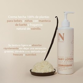 Dr. Natural Crema Corporal y Facial Hidratante Bebé y Niño Natural, Orgánica y Vegana Body Lotion | Hipoalergénica, Sin Parabenos, Sin Quimicos, Cruelty Free | Hecha de Plantas con Manteca de Karité
