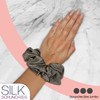 Celestial Silk Mulberry Silk Scrunchies for Hair (Oversized, Charcoal)