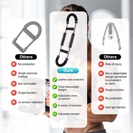 SuperextSelect Adjustable 66-110lb Portable Twister Arm Trainer for Arms & Chest Workout Triceps Strength Training Men&Women Home Gym Exercise Machine - Strength Training & Muscle Fitness Equipment