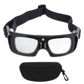 Sport Goggles Free Regulable Design Curved Fit Frame Impact Resistant PC Material Protective Basketball Glasses for Kids Black