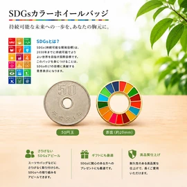 SDGs Badge (Diameter 20mm Small) Pin Badge SDGs SDGs Pin Batch United Nations Latest Specification Badge Lapel Pin Golden Golden Simulated Cloisonné Finish, Magnet