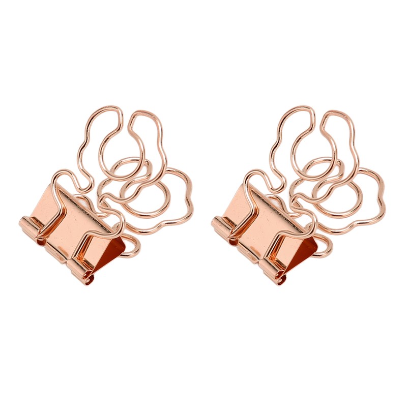 100 Pcs Mini Binder Clips Flower Shape Strong Clamping Force