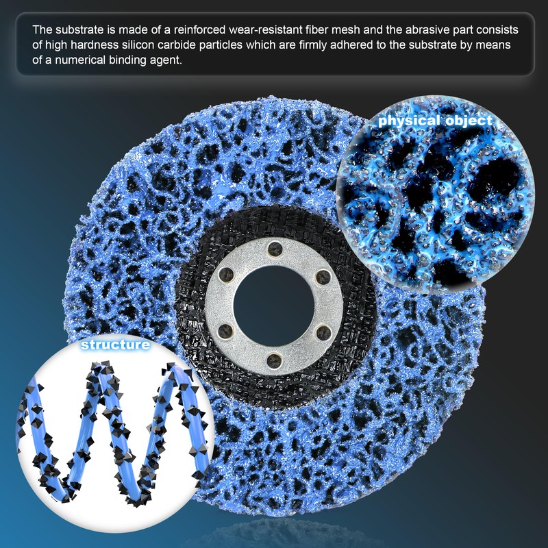 WelderElite 12-Pack Blue Stripping Discs for Angle Grinder 4-1/2" x