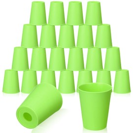 ywmigl 24 Pcs Sports Stacking Cups Stacking Cup Game Set Classic Stacking Games Speed Training Game for Classroom Travel Party Challenge Competition for Boys Girls Boy and Adult (Green)