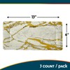 Elegant Marble Gold Loaf Rectangular Disposable Paper Platter - 16"