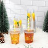 ABURRORI 50 Sets 12OZ Lemon Plastic cups with Lids and