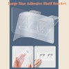6 Pieces Large Size Adhesive Shelf Bracket, Double Row Thickened