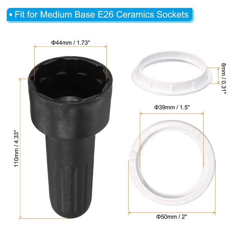 PATIKIL Socket Ring Removal Tool with Aluminum Lamp Shade Socket