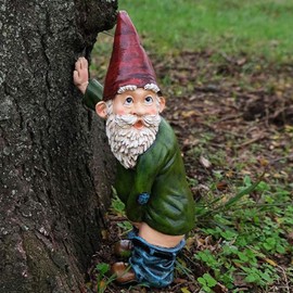 Garden Gnomes Ornaments, Waterproof Funny Resin Garden Statue, Home Decor For Outside Patio Yard Lawn Porch Ornaments, Ideal Christmas Birthday Housewarming Gifts (30 cm)