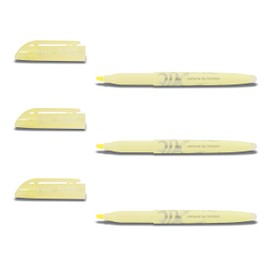 Pilot Frixion Light Soft Pastel Highlighter, Soft Pastel Yellow, Pack of 3