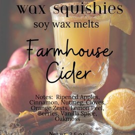 Wax Squishies - 7.5 oz Variety of Scents! Squeeze Wax, Squeezable Wax Melts home fragrance amazing scents:_Farmhouse Cider