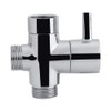 3-Way Shower Diverter with Valve Solid Brass with Chrome Plating