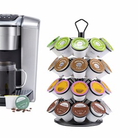 Rice rat K-Cup Storage Coffee Capsules Pod Holder Carousel Capsule Display Storage for k-cup (36 pods-4 tiers)