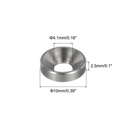 MECCANIXITY M4 Cone Cup Countersunk Washers,Anodized Aluminum Gaskets Cup Head Washer Gasket for Screw RC/FPV/PC/Drone/Mechanical Accessories Model Parts, Pack of 50 (Titanium Gray)
