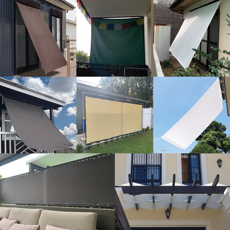 Sun Protection Net, Sun Protection Garden with Rope, Awning, Waterproof,