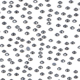 NCB 2880pcs Hotfix Rhinestones Flatback Crystal Rhinestones for Crafts Crafting Clothes Shoes DIY Decorations (Hematite Black, SS4 1.6mm)