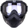 Birdz Eyewear Skylark Motorcycle Goggles Removable Face Mask Black Frames
