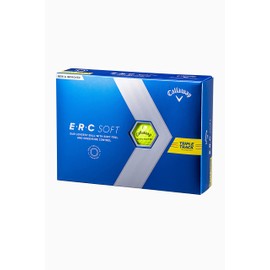Callaway ERC SOFT YLW 23 TRPLTRK Golf Balls, 1 Dozen (12 Piece), 3 Piece, Yellow