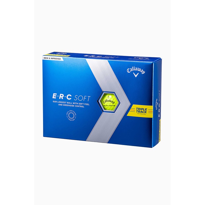 Callaway ERC SOFT YLW 23 TRPLTRK Golf Balls, 1 Dozen