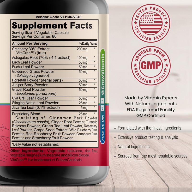 06/2030 PurePremium Kidney Support Supplement with Cranberry Extract - Kidney