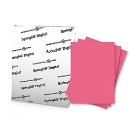 Springhill 8.5â x 11â Cherry Red Colored Cardstock Paper, 90lb, 163gsm, 250 Sheets (1 Ream) â Premium Lightweight Cardstock, Smooth Finish Printer Paper for Cards, Flyers, Scrapbooking â 075100R