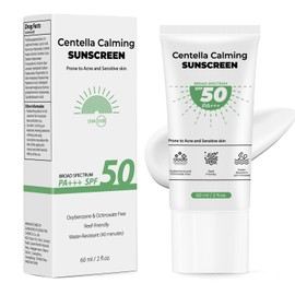 Centella Sunscreen SPF 50 PA+++ - Hyalu CICA Water-Fit Sun Serum - No White Cast Sensitive Skin Calming Protector Solar 2 fl.oz