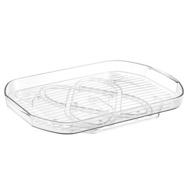 Organizer for Refrigerator Rotates 360 Turntable Fridge Cabinet Storage Fridge Storage Condiment Food Spices Pantry Bathroom and Vanity Makeup Organizers (Transparent, Large Size, 15.9 * 11.4)