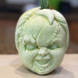 Horror Doll Pumpkin Mold for Growing Creepy Doll Shaped Pumpkin and Watermelon