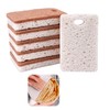 Pack of 6 Biodegradable Dishwashing Sponges, Double-Sided Kitchen Sponge, Natural