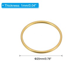 PATIKIL Beading Hoop Earrings, 60 Pcs Round Beading Findings Copper Hoop Earring for DIY Crafts Jewelry Making Earring Necklace Supplies(20mm, Gold)