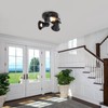 SEEBLEN 3-Light Industrial Track Lighting, Adjustable Round Kitchen Ceiling Light,
